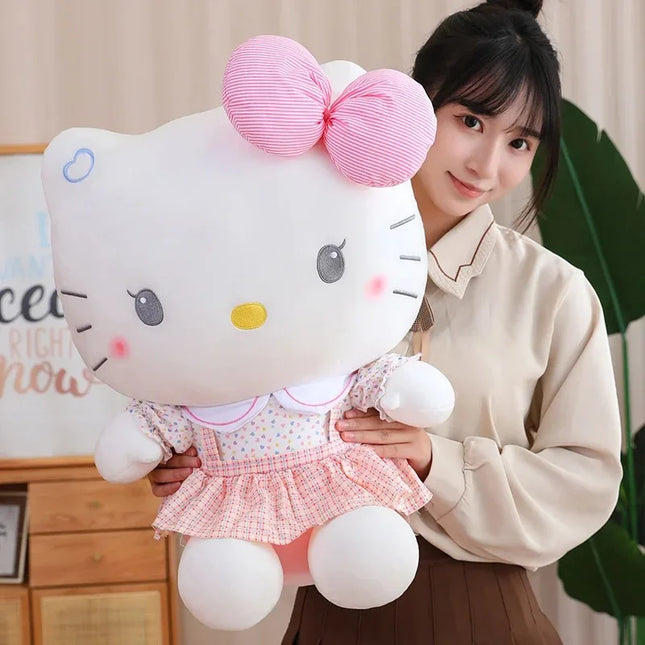Hello Kitty Anime Hello Kitty Stuffed Toys Plushier Soft Pillow Birthday Gifts For Girls Kawaii Hello Kitty Plush Dolls