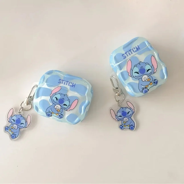 Cartoon Stitch Earphone Case for Apple AirPods 1 2 3 Pro 2 Case Cute  Earphones Case Air Pods 4 Protective Cover With Hook