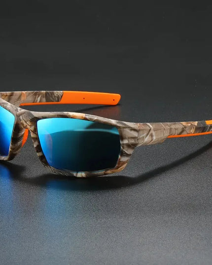 New Sunglasses for Men Sport Polarized Square Frame Camouflage Sun Glasses Driving Fishing Cycling Skiing Sun Eyewear UV400