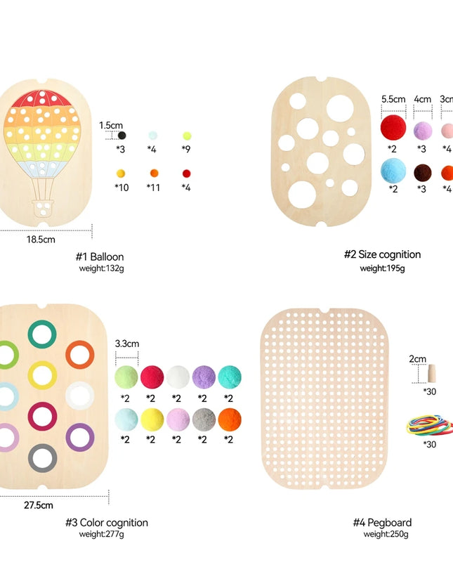 Montessori Sensory Tray Board Game,Early Educational Toys for Children Fine Motor skill Training Toys Sort Sensory Baby Toy Gift