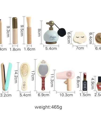Wooden Baby Toys Simulation Cosmetics Set Pretend Makeup Toys Girls Playing House Game Children Early Education Montessori Toys