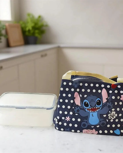 Stitch Anime Insulated Lunch Bag, Thermal Lunch Box Satchel Bag For Office, Picnic, Beach, Travel, Cute Cartoon Lunch Bag