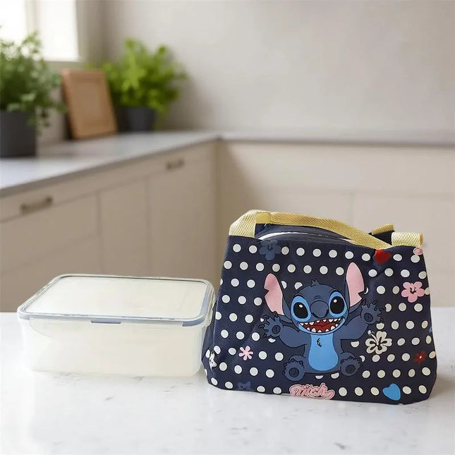 Stitch Anime Insulated Lunch Bag, Thermal Lunch Box Satchel Bag For Office, Picnic, Beach, Travel, Cute Cartoon Lunch Bag