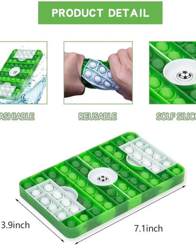 Big Pop Bubble Sensory Fidget Toy for Boys Kids Soccer Field Pop Stress Relief Fidget Popper Toy for Kids Autism ADHD Anxiety