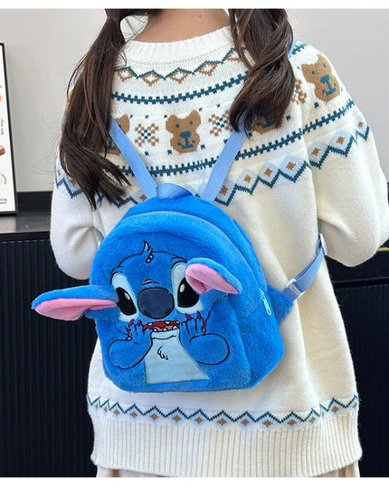 Stitch Backpack  Japanese Blue Funny Cartoon Large-Capacity Student Backpack Kindergarten Bag Kawaii Backpack