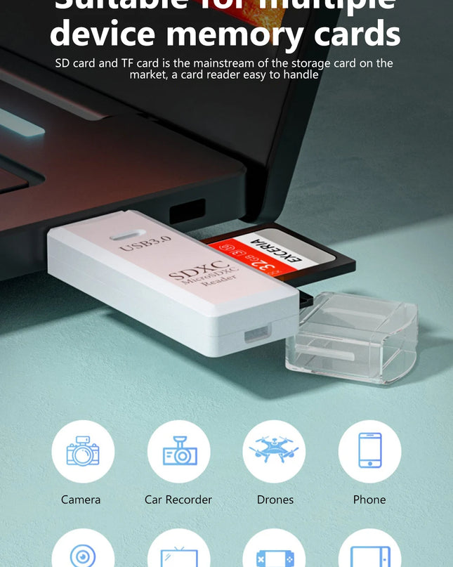 2 in 1 USB 3.0 Card Reader Micro TF sd card Reader usb adapter High Speed Cardreader TF Memory card For PC Laptop Accessories
