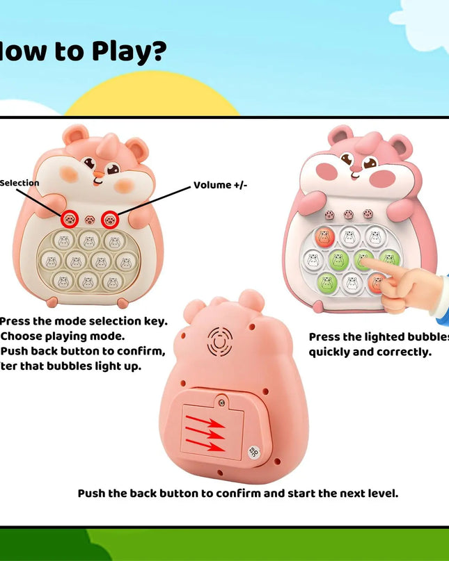 Quickly Pop Push Fidget Toys for Children Aged 3-12 To Play Puzzle Games with Sensory Toys for Relaxation and Stress Relief Gift