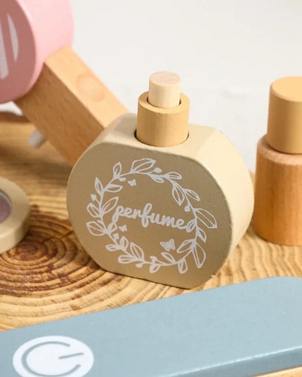 Wooden Baby Toys Simulation Cosmetics Set Pretend Makeup Toys Girls Playing House Game Children Early Education Montessori Toys