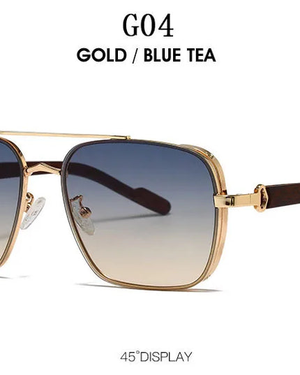 2023 Sunglasses For Men Square Sunglasses Women Trendy Luxe Vintage Fashion Glasses Retro Steampunk Shades Gafas De Sol Hombre