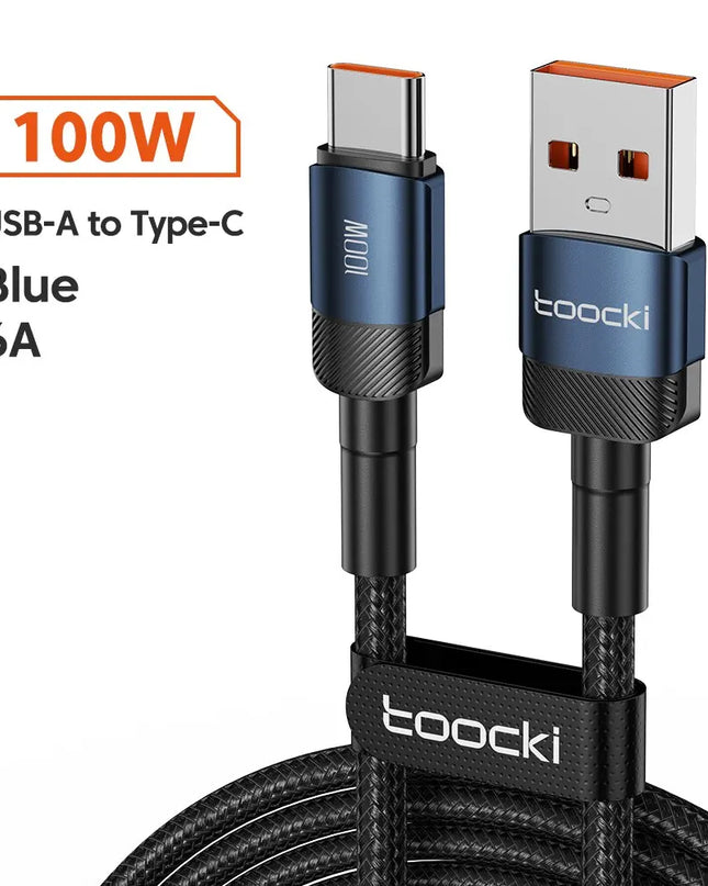 Toocki USB Type C Cable Fast Charging USB C Charger Cord For iPhone 15 14 13 12 11 Huawei P40 P30 Realme Oppo Oneplus Samsung