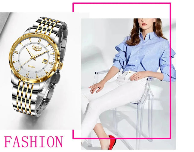 LIGE New Waterproof Watches Women Fashion Women's Bracelet Watch Top Brand Luxury Date Quartz Watch for Women Relogio Feminino