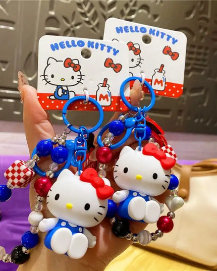 New Hello Kitty Creative Keychain Backpack Pendant Car Interior Couple Accessories Cartoon Decoration Children's Birthday Gift