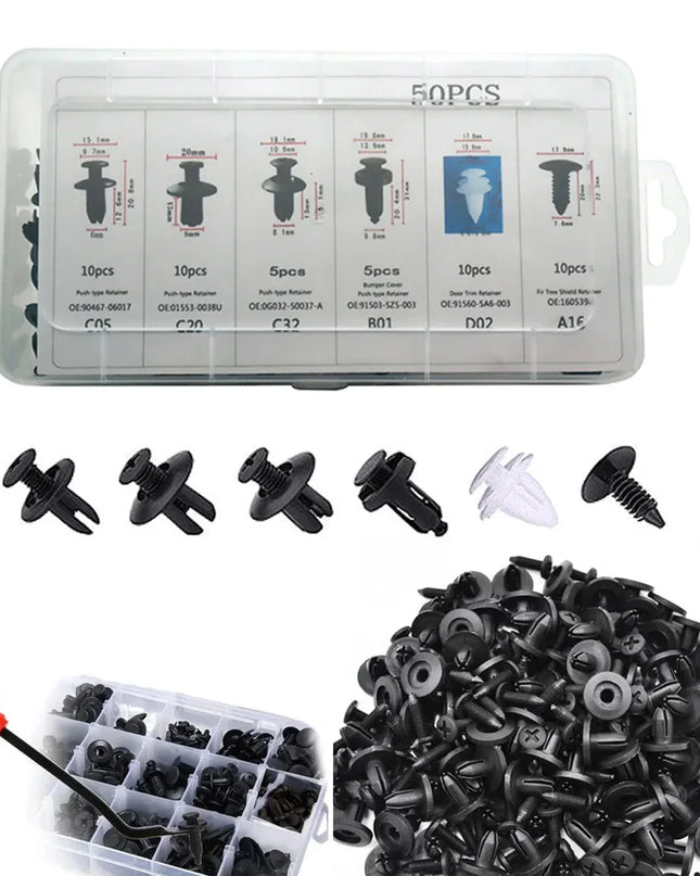Auto Fastener Clip Mixed Car Body Push Retainer Pin Rivet Bumper Door Trim Panel Fastener Kit Car Clips Box or Bag packaging