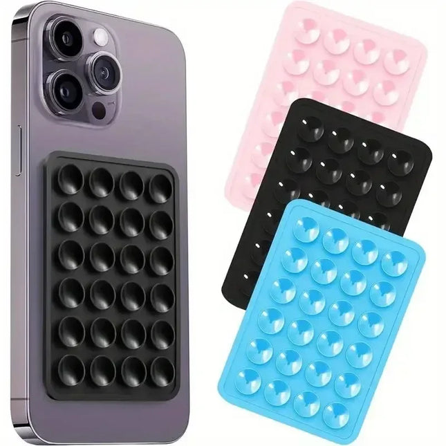 Phone Silicone Suction Cup Holder Multifunctional Suction Cup Wall Stand Square Anti-Slip Single-Sided Case Mount Back Sticker