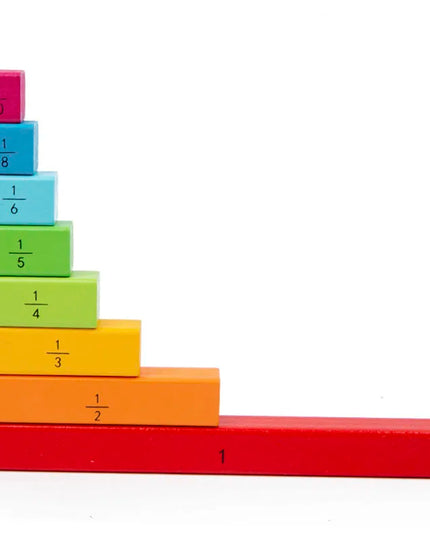 Wooden Montessori Teaching Aids Math Toys Color Fraction Sticks Kindergarten Early Education Learning Educational Toys For Kids
