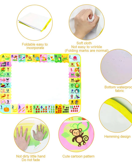 Magic Water Drawing Mat Coloring Doodle Mat with Magic Pens Educational Toys  Painting Board Montessori Toys for Kids Gifts