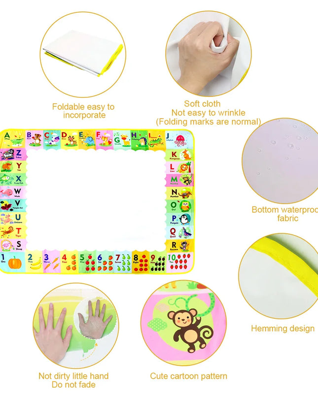 Magic Water Drawing Mat Coloring Doodle Mat with Magic Pens Educational Toys  Painting Board Montessori Toys for Kids Gifts