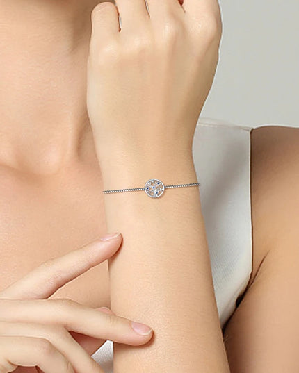 Bracelet Original 925 Silver Lucky Symbol Zircon Bracelet Luxury Jewelry For Woman Romantic Valentine's Day Jewelry Gifts