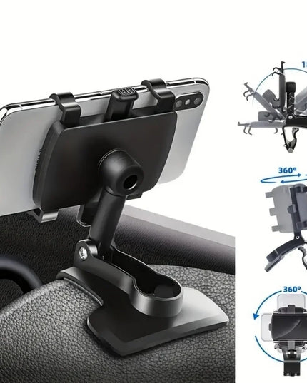 Support de téléphone universel pour tableau de bord de voiture 360 °   Support de voiture pour Smartphone rotatif, pour iPhone,