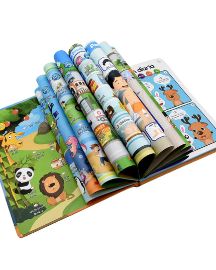 Montessori Spanish English Language Learning Machine Electronic Reading Books Toddler Baby Educational Toys Multifunction Ebook