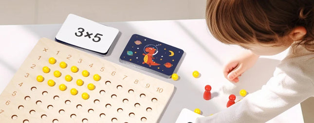 Montessori 99 multiplication Board  Maths Teaching Aids Multiplication and Division Board Early Education Children's Puzzle Toys