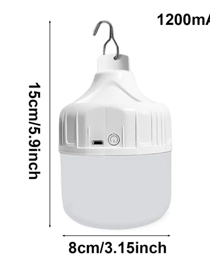 Portable USB Rechargeable LED Pendant Light High Brightness Waterproof Outdoor Lamp for Camping Fishing Emergency Night Lighting