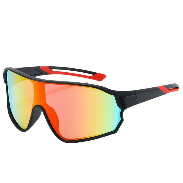 Outdoor cycling sunglasses bicycle windproof sunglasses dazzle color lens sunshade sports sunglasses
