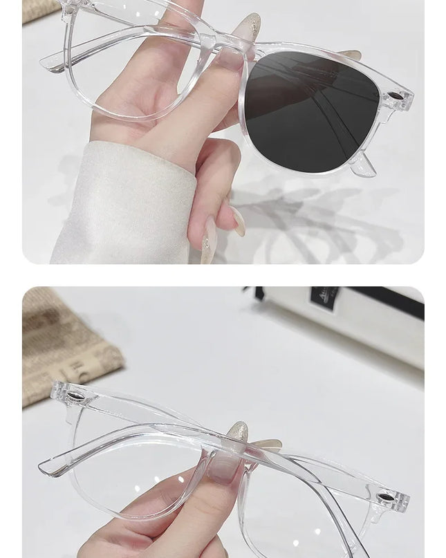 2025 Brand New Sunglasses for Men Women Photochromic Lenses Korean Style Trendy Eyewear Summer Outdoor Beach Sun Glasses