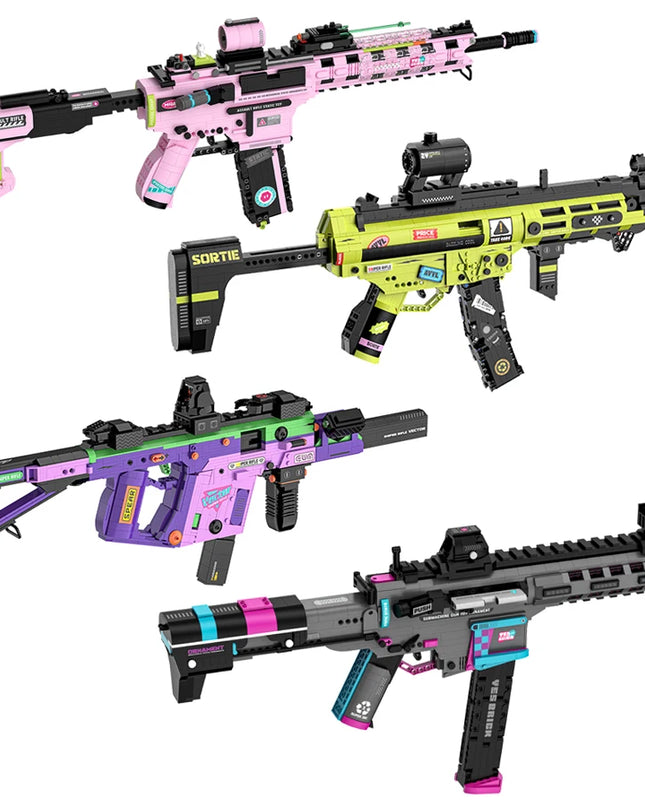 Cool Toy Guns Building Blocks Models Gun Military Weapon Simulated Shooting Plastic Mini Bricks Assembly Toys Boys Gifts