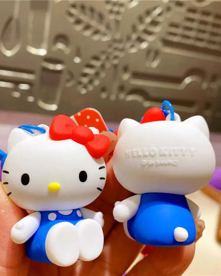 New Hello Kitty Creative Keychain Backpack Pendant Car Interior Couple Accessories Cartoon Decoration Children's Birthday Gift