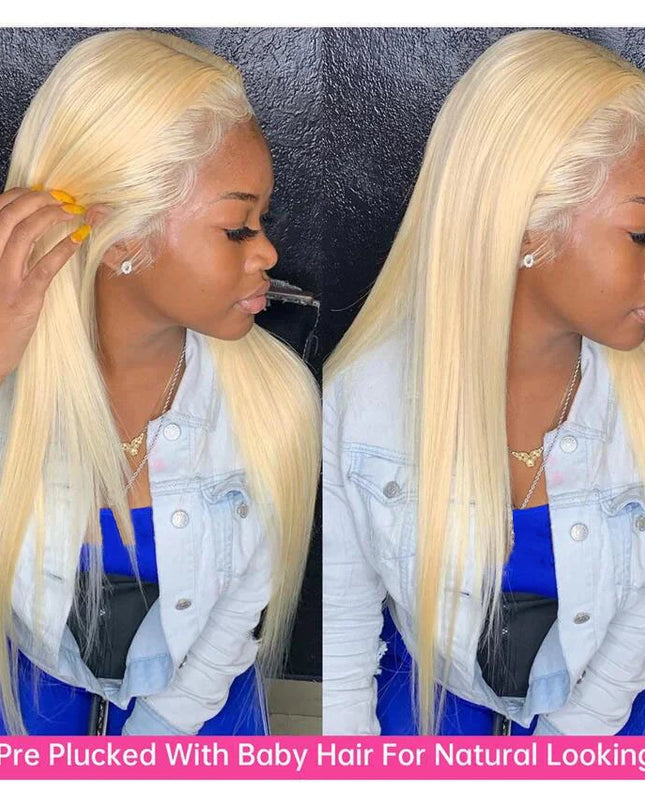 613 Blonde 360 Full Lace Wig Human Hair Pre Plucked Hd 13x4 13x6 Lace Front Wig Blonde Brazilian Straight Frontal Wigs For Women