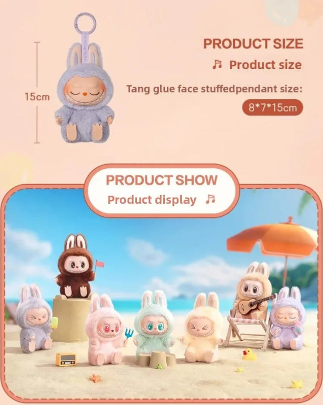 Genuine THE MONSTERS LABUBU Sitting Party Series Vinyl Plush Blind Box Figurine Surprise Hanging Birthday Gift From POP Mart