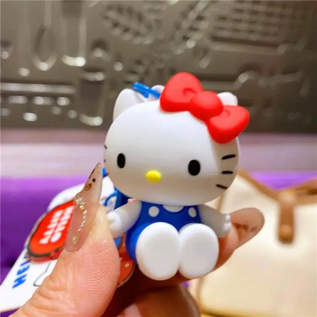 New Hello Kitty Creative Keychain Backpack Pendant Car Interior Couple Accessories Cartoon Decoration Children's Birthday Gift