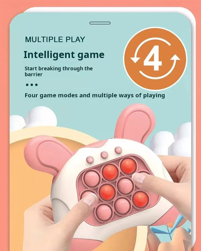 Upgraded Electronic Pop-Push Childrens Press Handle Fidget Toy Quick Push Game Squeeze Relief Toys Whac-A-ole Toys Sensory Toys
