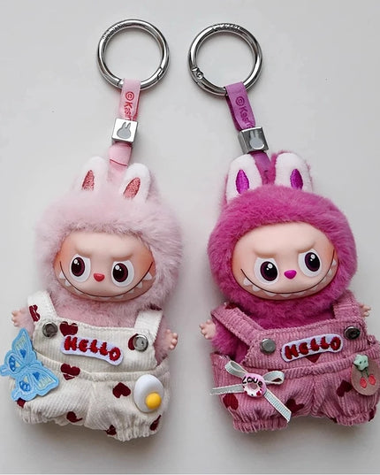 Cute Love overalls For mini labubu clothing Labubu 4.0 The Monsters Pin for Love Series doll outfit Accessories toy gifts