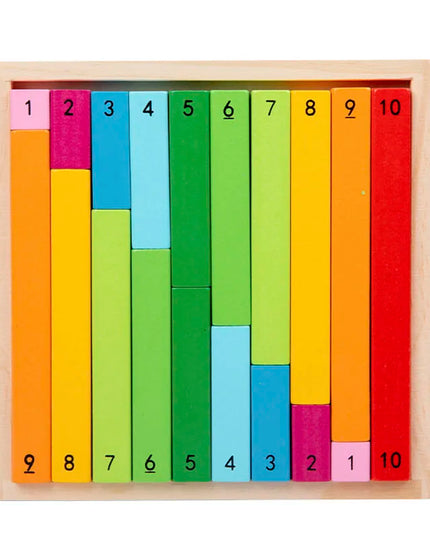 Wooden Montessori Teaching Aids Math Toys Color Fraction Sticks Kindergarten Early Education Learning Educational Toys For Kids