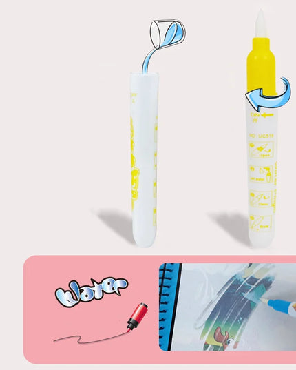 Montessori Toys Reusable Coloring Book Magic Water Drawing Book for Kids Toddler Toy Painting Book Educational Toys for Children