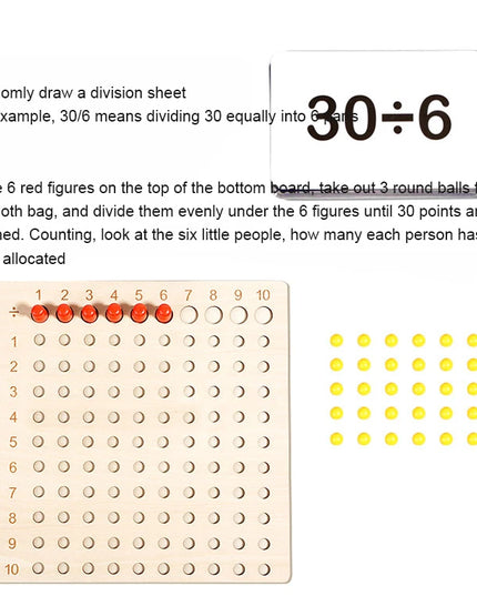 Montessori 99 multiplication Board  Maths Teaching Aids Multiplication and Division Board Early Education Children's Puzzle Toys