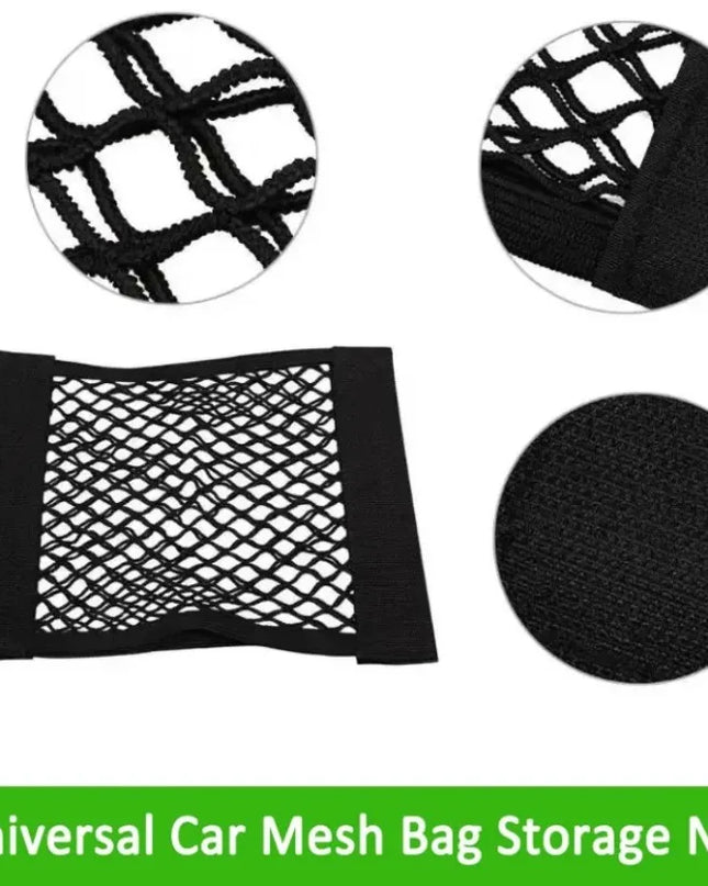 Universal Car Mesh Bag Storage Net Car Storage Bag Double Mesh Trunk Storage Net Car Built-in Storage Bag Car Trunk Storage Net