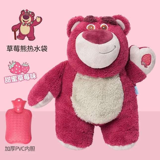 Stitch Angel Lotso peluche a mano bottiglia calda bottiglie di acqua calda inverno portatile borsa a mano calda