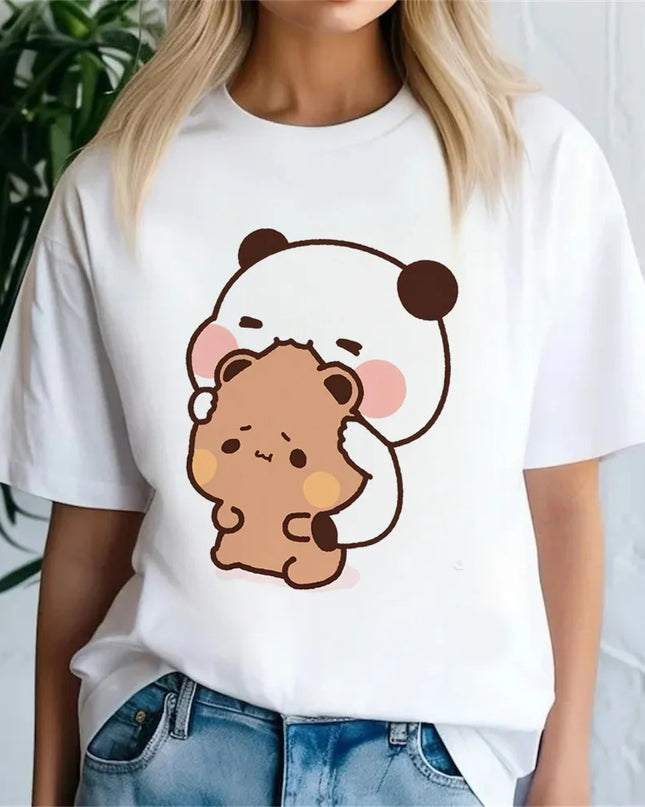 Bubu Dudu tshirt female Breathable Pastel Trendy Vintage Colorful tshirt korean clothes hip hop streetwear women 2000s Punk