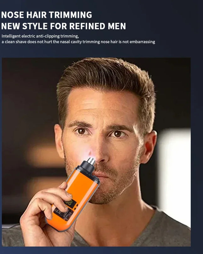 2 In 1 Electric Portable Ear And Nose Hair Trimmer Clipper 2024 Professional Painless Portable Eyebrow For Men