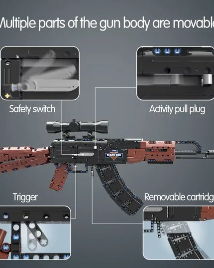 high power lens Cada City Police Military Weapon Sniper Rifle series Building Blocks WW2 For Assault Rifle Bricks Toys Kids Gift