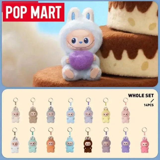 POP MART The Monsters Labubu V4 Pin for Love Series Mystery Blind Box Vinyl Face Plush Doll Pendant Keychain Toy Christmas Gifts