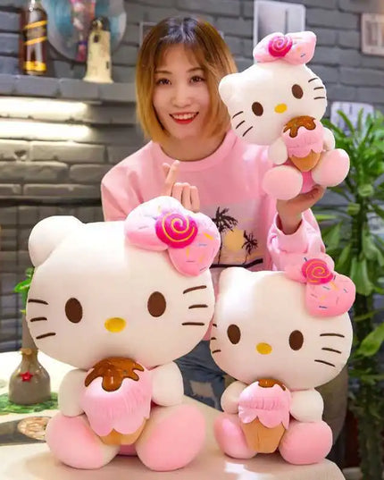 Hello Kitty Filling Plush Toys Stuffed Animal Sanrio Kawaii Kitty Plushie Doll Room Decor High Quailty Gift Girl 30-50cm Doll
