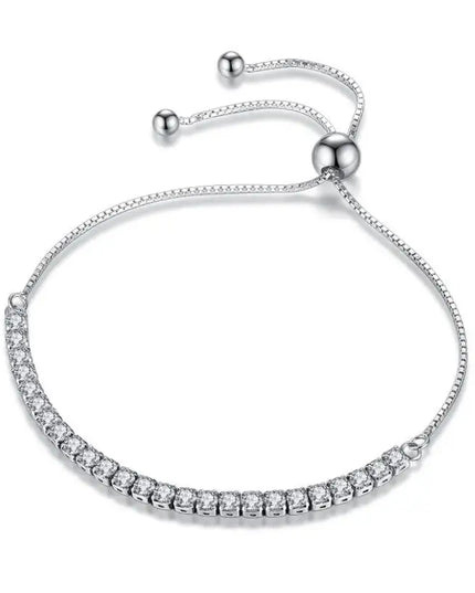 Real 3MM D VVS Moissanite Tennis Bracelet Passes Diamond Sparkling Test Solid S925 Jewelry Wedding Women Gift