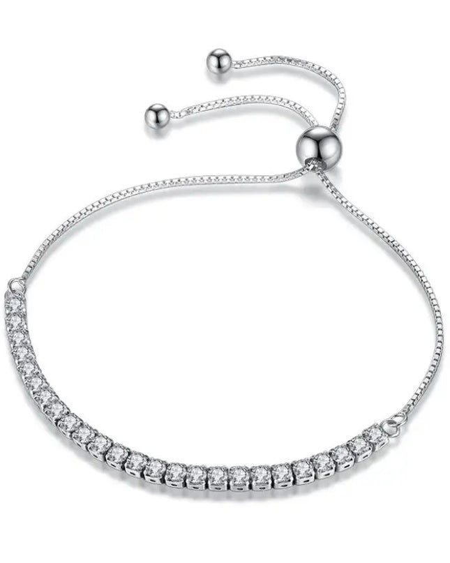 Real 3MM D VVS Moissanite Tennis Bracelet Passes Diamond Sparkling Test Solid S925 Jewelry Wedding Women Gift