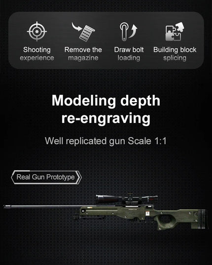 high power lens Cada City Police Military Weapon Sniper Rifle series Building Blocks WW2 For Assault Rifle Bricks Toys Kids Gift