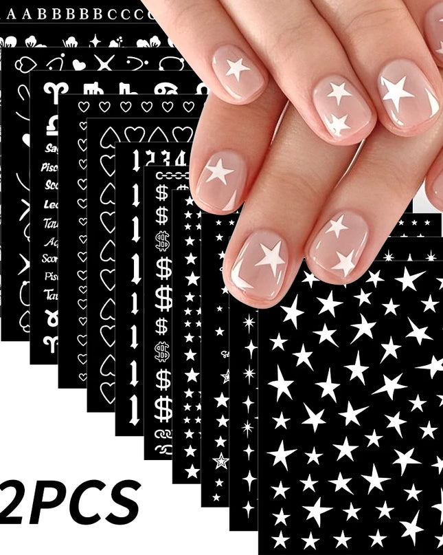 12sheet Cartoon Stitch Angel Nail Stickers Set Multiple Action Kawaii Stitch Nail Art Decals Adhesive Kids Manicure Decorations