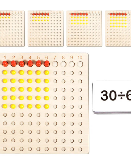 Montessori 99 multiplication Board  Maths Teaching Aids Multiplication and Division Board Early Education Children's Puzzle Toys